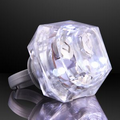 Blank White Princess Cut Huge Diamond Lighted Ring